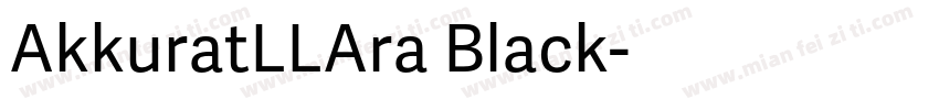 AkkuratLLAra Black字体转换